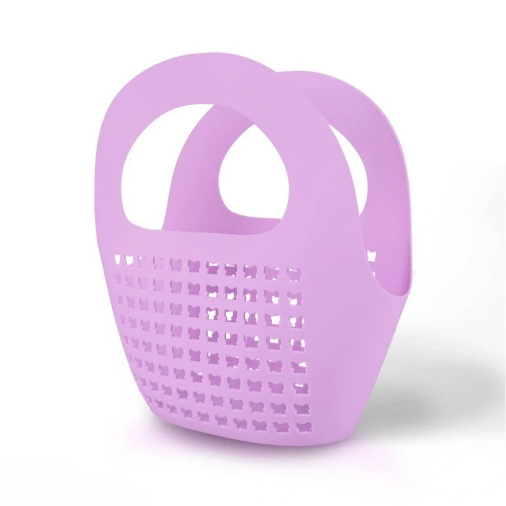 New! Target Bullseye Playground Plastic Purple Basket with Butterfly Cutouts